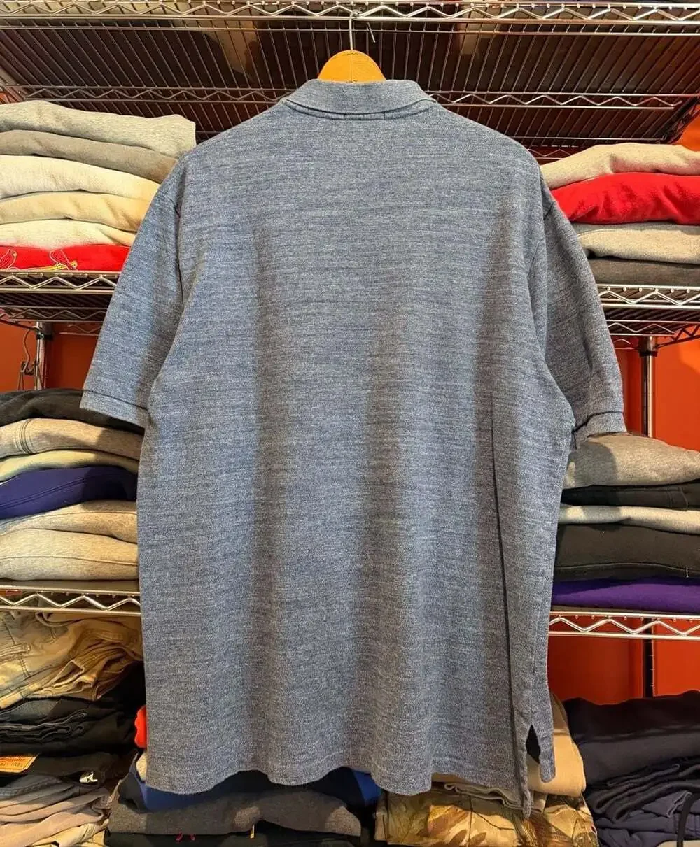 Polo Ralph Lauren Polo Shirt XLT Blue Short Sleeve Heathered Pony Logo